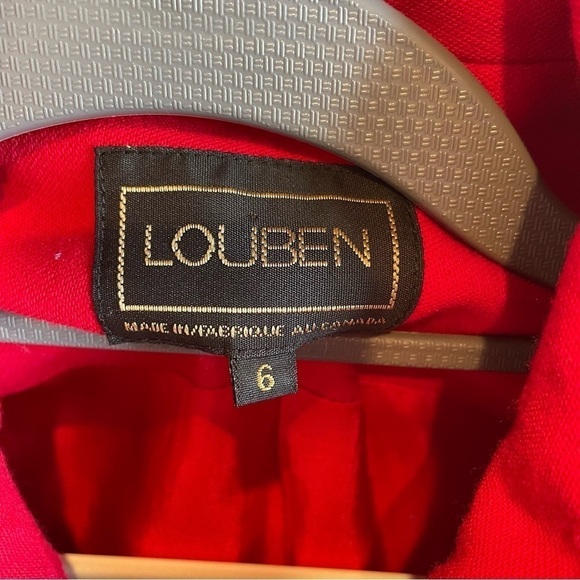 Vintage Louben Two Piece Wool Suit Red Size 6 - Picture 3 of 10